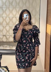Floral Print Mini Dress, size-s