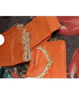 Orange Embroidered Kurta