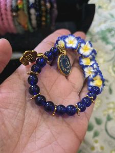 Guruji Blue Orchid Flower Bracelet