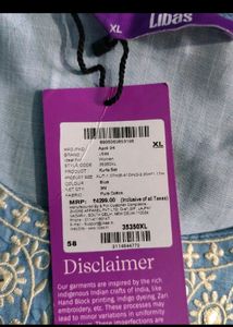 Libas Blue Kurta Set (Negotiations Available)