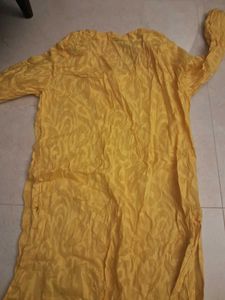 YELLOW MIRROR WORK KURTA