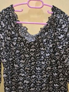 Patterned Off-Shoulder Top