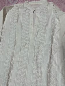 White Embroidered Kurta