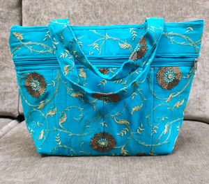 Hand Bag With Zari Work