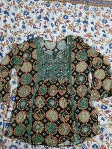 Boho golden foil Print Top never wore