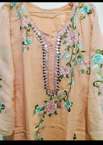 Embroidered Kurti With Pant