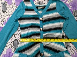 Ocean Blue Woolen Top/Tunic