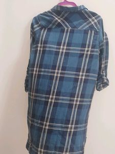 MAX Blue Plaid Flannel Shirt