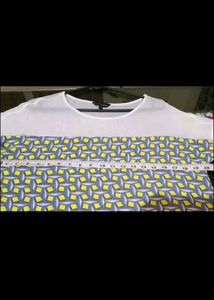 Geometric Print Sheer Top