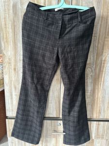 Plaid Flare Trousers