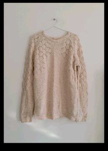 Cozy Knit Beige Sweater