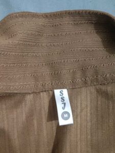 Brown Button-Up Shirt