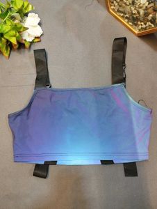 Reflective Buckle Crop Top🌸