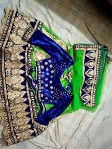 Green Embellished Dupatta