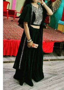Woman 3piece Dress Dark Green
