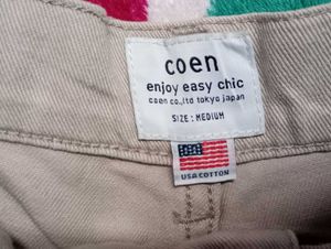 Beige Straight Leg Pants