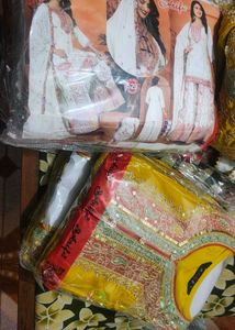 year ending offer Yellow Embroidered Sharara Suit