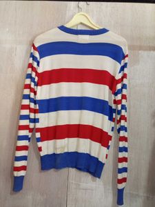 AMI Paris Striped Knit Sweater