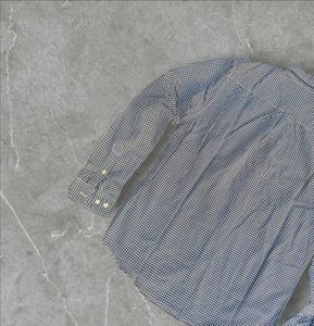 Checkered Blue Long Sleeve Shirt