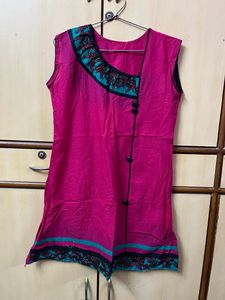 Pink A Line Kurti