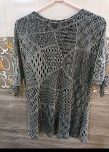Combo Mesh Top &amp; Oversized T-shirt