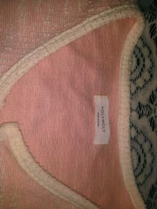 Pink Textured Cardigan