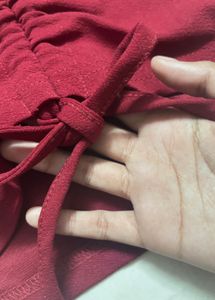 Maroon Long Sleeve Crop Top