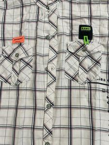 White Plaid Camp Shirt