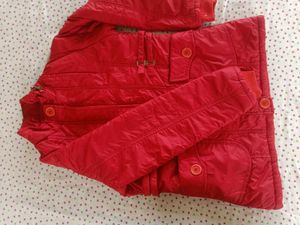 Red Puffer Jacket - Women&#39;s