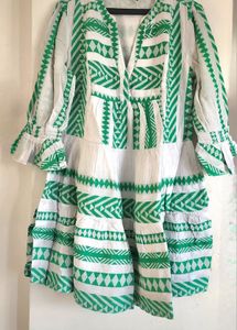 Cotton Short Boho Dress