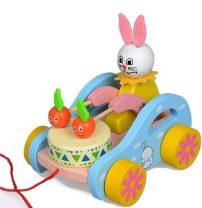 Wooden Drum Pull along toy for earlly