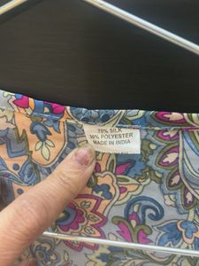 Floral Knot-Front Blouse