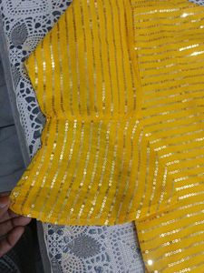 Bahut Hi Pyara Sequence Work Yellow Kurta 😘