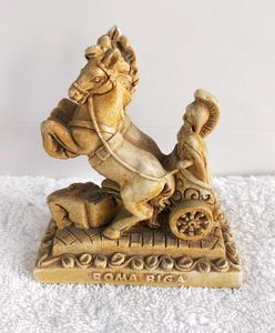 Vintage Horse Chariot Statue from Italy