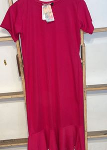 Pink Bodycon Midi Dress