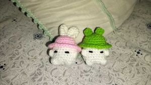 Bunny And Frog Mushroom Keychain (Couples)