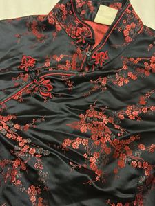 black Floral Cheongsam/Madrid top