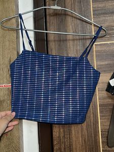Sparkly Blue Crop Top