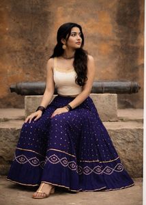 Royal Bandhani Palazzo 💙✨ Love at First Wear✨