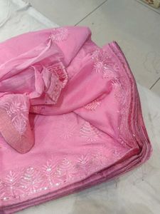 Pink saree
