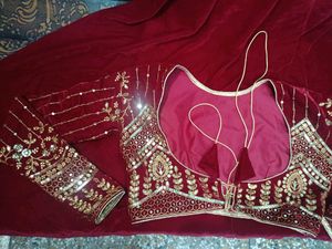 Beautiful Velvet Designer Gown With Koti
