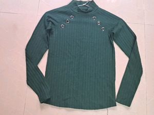 Max - XS, High Neck, RIB-KNIT sweatshirt