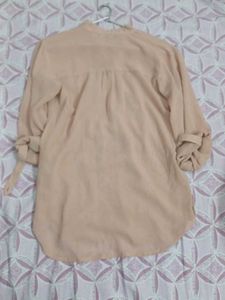 ASOS Sheer Blush Tunic Top