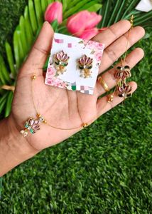 Lotus Necklace &amp; Earring Set