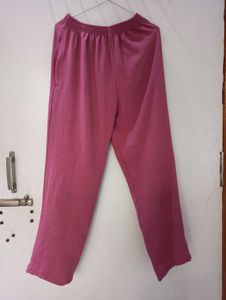 Textured Pink Top &amp; Pants Set