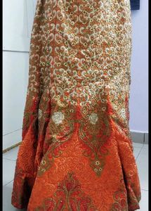 Orange Embellished Lehenga