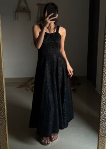 JACQUARD CORSET BUSTIER  MIDI DRESS