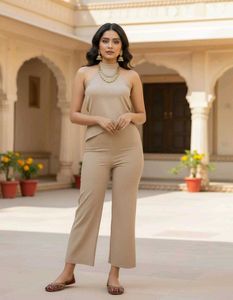 Sleeveless top and plazzo pant for girls