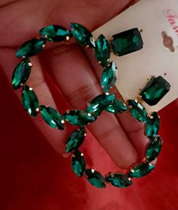 Emerald Green Statement Earrings
