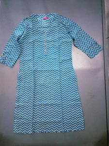 Teal Printed Kurta